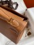 Hermes Kelly Retourne 25 Handmade Bag In Gold Clemence Leather