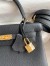 Hermes Kelly Retourne 25 Handmade Bag In Black Clemence Leather 