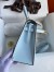 Hermes Epsom Kelly 25cm Sellier Handmade Celeste Bag