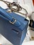 Hermes Epsom Kelly 25cm Sellier Handmade Deep Blue Bag