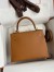 Hermes Epsom Kelly 25cm Sellier Handmade Gold Bag 