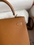 Hermes Epsom Kelly 25cm Sellier Handmade Gold Bag 
