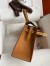 Hermes Epsom Kelly 25cm Sellier Handmade Gold Bag 