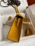 Hermes Epsom Kelly 25cm Sellier Handmade Yellow Bag