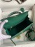 Hermes Kelly Sellier 25 Handmade Bag In Malachite Epsom Calfskin