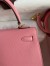 Hermes Epsom Kelly 25cm Sellier Handmade Rose Confetti Bag
