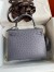 Hermes Kelly Sellier 25 Handmade Bag in Gris Agate Ostrich Leather