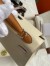 Hermes HSS Kelly 25 Sellier Bag in Craie/Gold/Mauve Pale Epsom Calfskin