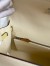 Hermes Kelly Sellier 25 Tricolor Bag in Craie/Sesame/Yellow Epsom Calfskin 