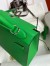 Hermes Kelly Sellier 28 Handmade Bag In Bamboo Epsom Calfskin 