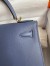 Hermes Kelly Sellier 28 Handmade Bag In Blue Saphir Epsom Calfskin