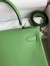 Hermes Kelly Retourne 28 Handmade Bag in Vert Criquet Evercolor Calfskin 