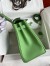 Hermes Kelly Retourne 28 Handmade Bag in Vert Criquet Evercolor Calfskin 