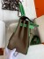 Hermes Kelly 28 Ghillies Grizzly Bag in Bambou Evercolor and Olive Veau Doblis