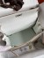 Hermes Kelly 28 Ghillies Grizzly Bag in Pearl Grey Evercolor and Grey Veau Doblis