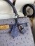 Hermes HSS Kelly 28 Bicolor Bag in Gris Agate and Blue Iris Ostrich Leather