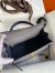 Hermes HSS Kelly 28 Bicolor Bag in Gris Agate and Blue Iris Ostrich Leather