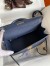 Hermes Kelly Sellier 28 Handmade Bag in Blue de Malte Ostrich Leather