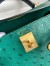 Hermes HSS Kelly 28 Bicolor Bag in Vert Vertigo and Blue Iris Ostrich Leather
