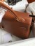 Hermes Kelly Retourne 35 Handmade Bag in Gold Barenia Calfskin 