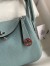 Hermes Mini Lindy Handmade Bag In Ciel Clemence Leather