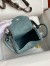 Hermes Mini Lindy Handmade Bag In Ciel Clemence Leather