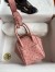 Hermes Mini Lindy Handmade Bag in Terre Cuite Ostrich Leather
