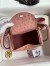 Hermes Mini Lindy Handmade Bag in Terre Cuite Ostrich Leather