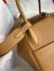 Hermes Lindy 26 Handmade Bag In Biscuit Clemence Leather 