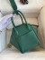 Hermes Lindy 26 Handmade Bag In Malachite Clemence Leather 