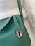 Hermes Lindy 26 Handmade Bag In Malachite Clemence Leather 