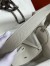 Hermes Lindy 26 Handmade Bag In Pearl Grey Clemence Leather 