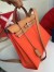 Hermes Herbag Zip PM 31cm Bag In Orange Canvas