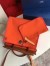 Hermes Herbag Zip PM 31cm Bag In Orange Canvas