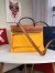 Hermes Herbag Zip PM 31cm Bag In Yellow Canvas