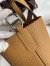 Hermes In The Loop 18 Handmade Bag in Biscuit Clemence Leather