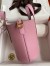 Hermes In The Loop 18 Handmade Bag in Mauve Sylvestre Clemence Leather 