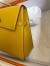 Hermes Kelly En Desordre 20 Handmade Bag in Jaune Ambre Epsom Calfskin