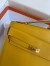 Hermes Kelly En Desordre 20 Handmade Bag in Jaune Ambre Epsom Calfskin