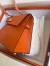 Hermes Kelly En Desordre 20 Handmade Bag in Orange Epsom Calfskin