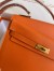 Hermes Kelly En Desordre 20 Handmade Bag in Orange Epsom Calfskin