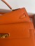 Hermes Kelly En Desordre 20 Handmade Bag in Orange Epsom Calfskin