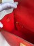 Hermes Red Ostrich Kelly 28cm Handmade Bag