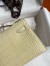 Hermes Kelly Pochette Handmade Bag In Vanille Matte Alligator Leather