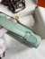 Hermes Kelly Pochette Handmade Bag In Vert D'eau Matte Alligator Leather