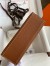 Hermes Kelly Pochette Handmade Bag in Gold Clemence Leather