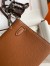 Hermes Kelly Pochette Handmade Bag in Gold Clemence Leather