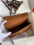 Hermes Kelly Pochette Handmade Bag in Gold Clemence Leather