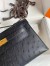 Hermes Kelly Pochette Handmade Bag in Black Cuite Ostrich Leather