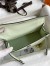 Hermes Kelly Pochette Handmade Bag In Vert Fizz Swift Calfskin 